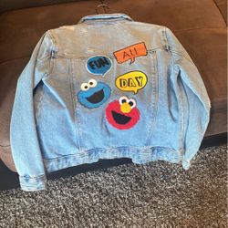 Jean jacket Size 9, Kids Sesame Street jacket