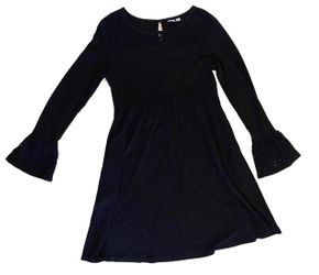GAP Maternity Black Lace Yoke Long Sleeve Mini Dress Sz S