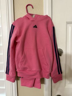 Adidas Outfit Hooded Sweater & Matching Sweat Pants Size 7 Girls