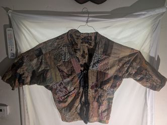 Kimono-Style Haori short jacket W/Frog Closure
