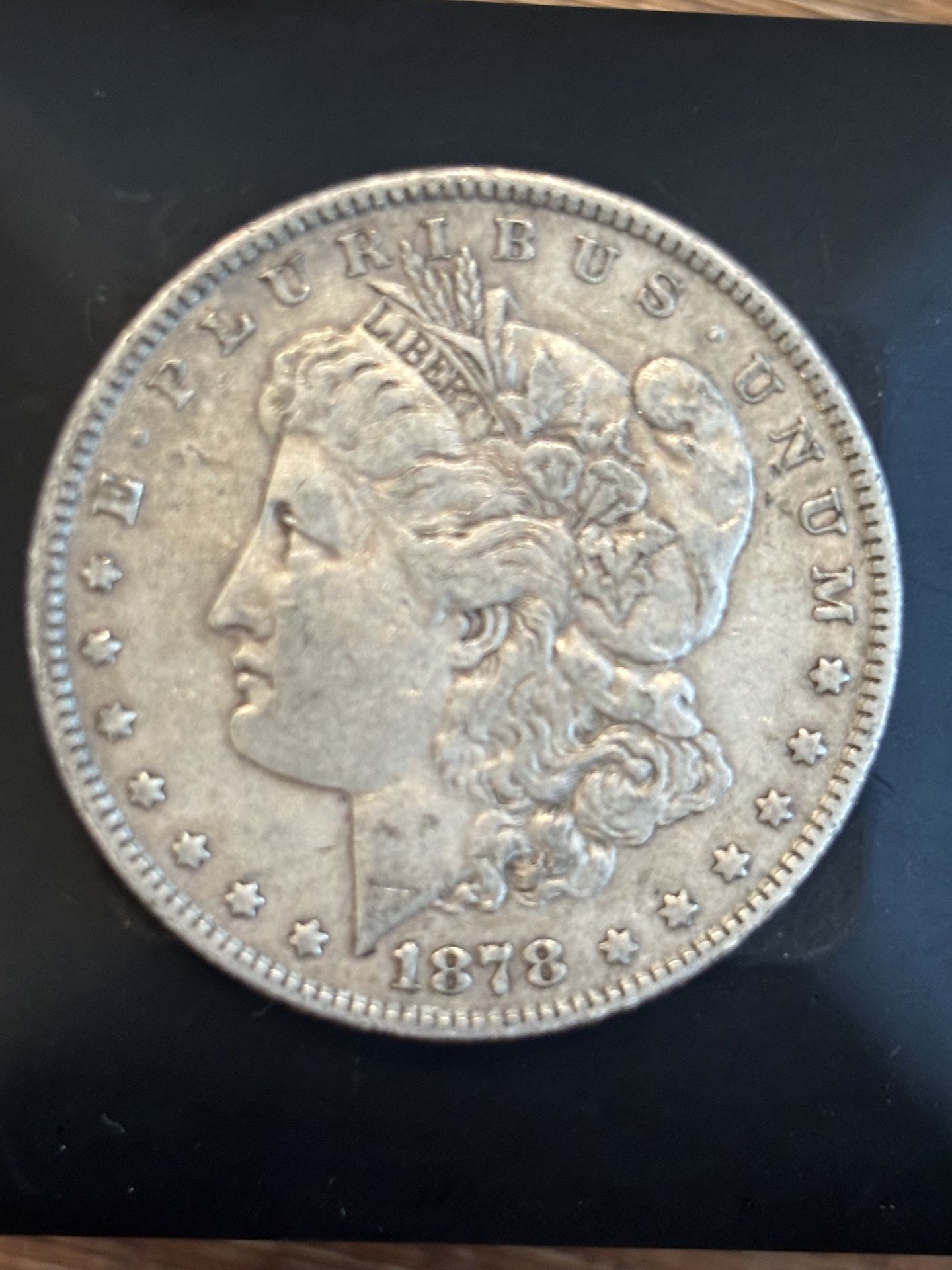 1878 Morgan Silver Dollar 7TF Reverse of 78 AU Detail Nice Coin