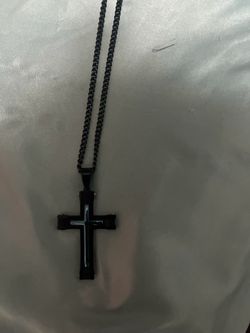 Black and blue Cross rope chain