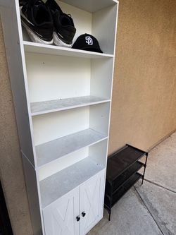 white shelf