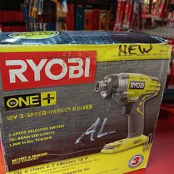 Ryobi ONE + 18V 3-Speed Impact Driver. Tool Only