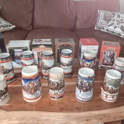 Budweiser Holiday Beer Stein Collection