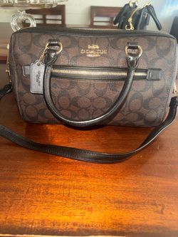 Authentic Coach Rowan Satchel in Signature Coated Canvasu