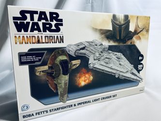 Star Wars Paper Model Kit Boba Fett’s Starfighter & Imperial Light Cruiser Set