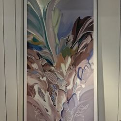 Secret Garden,Abstract Painting with flowing colors and gentle curves wall art.