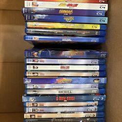 Barely Used/Viewed 23 Movie Marvel MCU Infinity Saga/MCU Spider-Man Blu-ray Movie Collection.