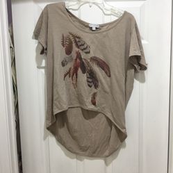 Tan Feather Shirt
