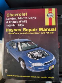Haynes Repair Manual, Lumina, Monte Carlo, Impala