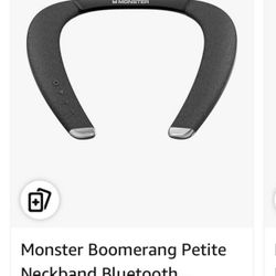 Monster Boomerang Petite Neckband Bluetooth Speakers, Neck Speaker with 15H https://offerup.com/redirect/?o=UGxheXRpbWUuTkVX