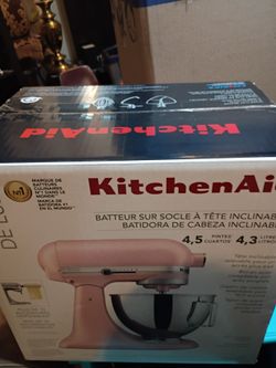 KitchenAid Stand Mixer Deluxe Brand New in the box never opened -- Pink and Silver 150 Firm