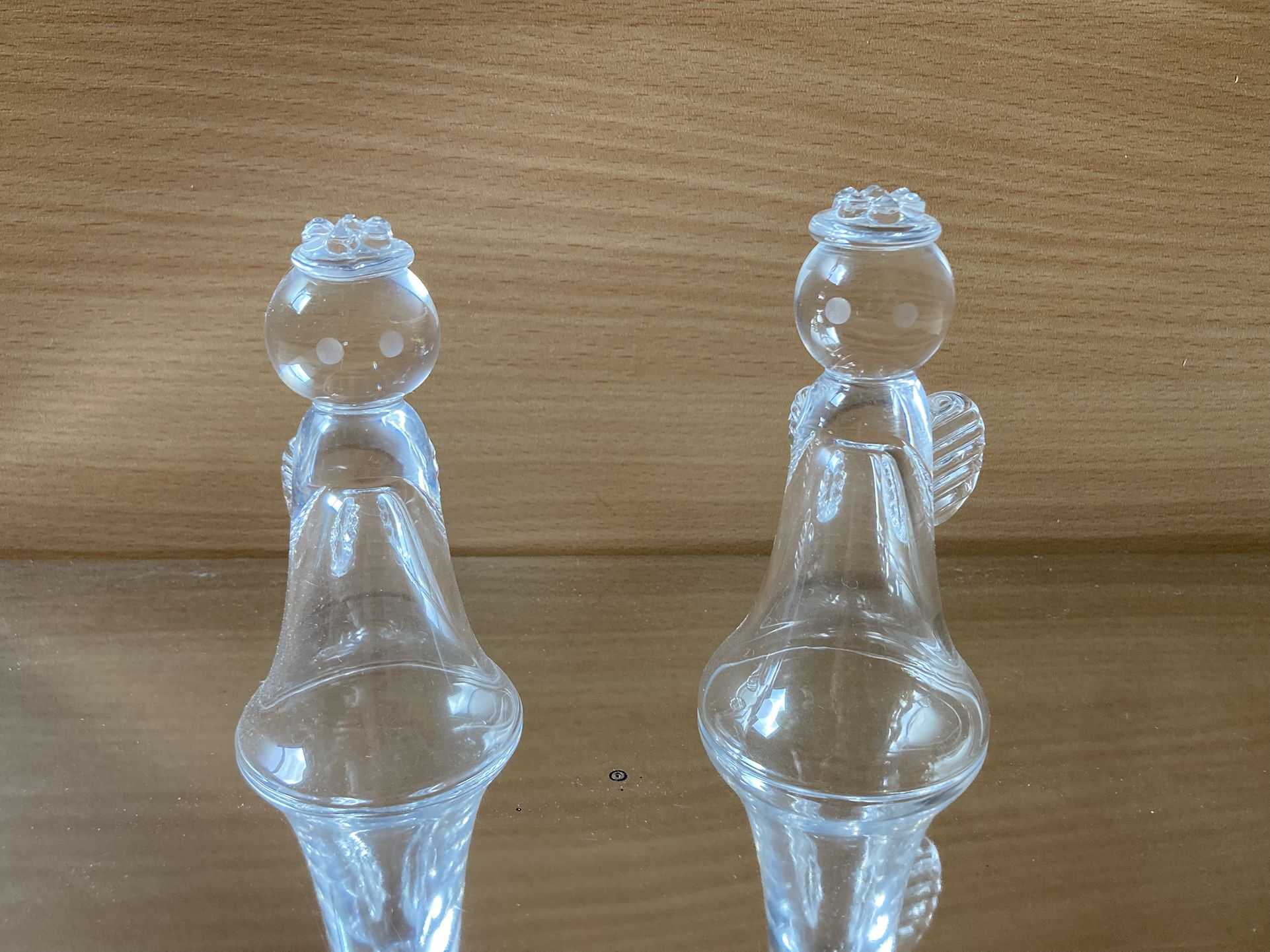 3 1/2” Glass Angels. No chips or cracks excellent condition