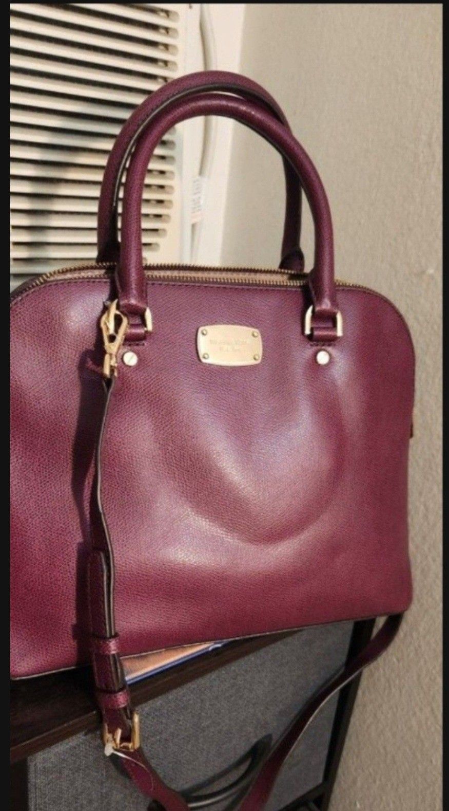 Mk Burgundy Bag, Size Medium