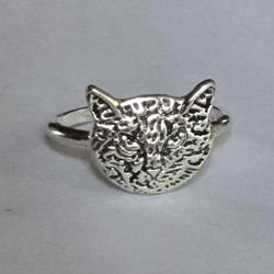 RARE FIND CAT LOVERS NEW SIZE 7 TITANIUM FOREVER WEAR STUNNING  SILVER RING