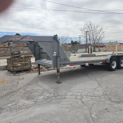18 Foot Flatbed Gooseneck Trailer