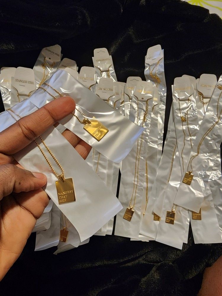 Manifest That Shit 18k Gold Plaited Stainless Steel Necklace
