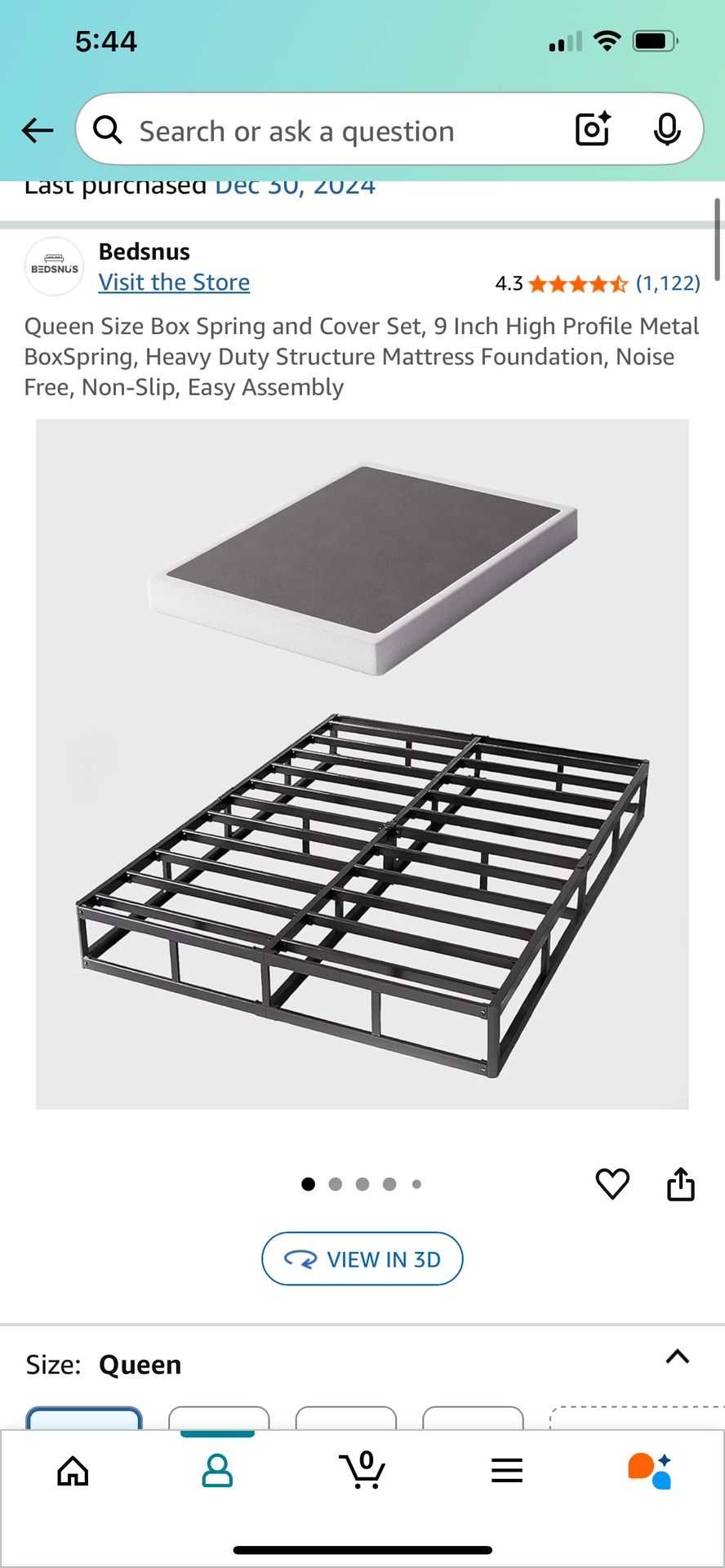 Queen Box Spring and Frame