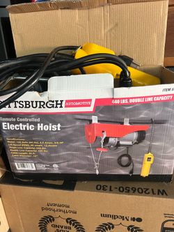 Pittsburgh Electric Hoist 440 Ibs double line capacity