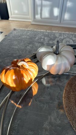 Decorative Faux Pumpkins Set of 2