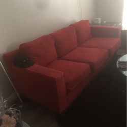 Red Couch And Recliner