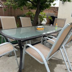 Outdoor Table With 6 Chairs