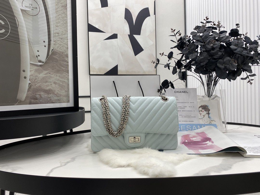 Chanel 2.55 Reissue Blue with Silver hardware bag 01112 25cm for Sale in El  Paso, TX - OfferUp