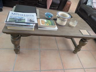 Gray White Wash Coffee Center Table