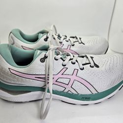 Asics Gel-Cumulus 24 Shoes Women's 10 White Running Athletic Workout Sneakers
