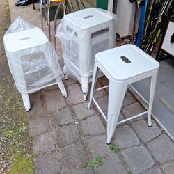 4 New  24 Inch  Bar Solid Iron  Stools