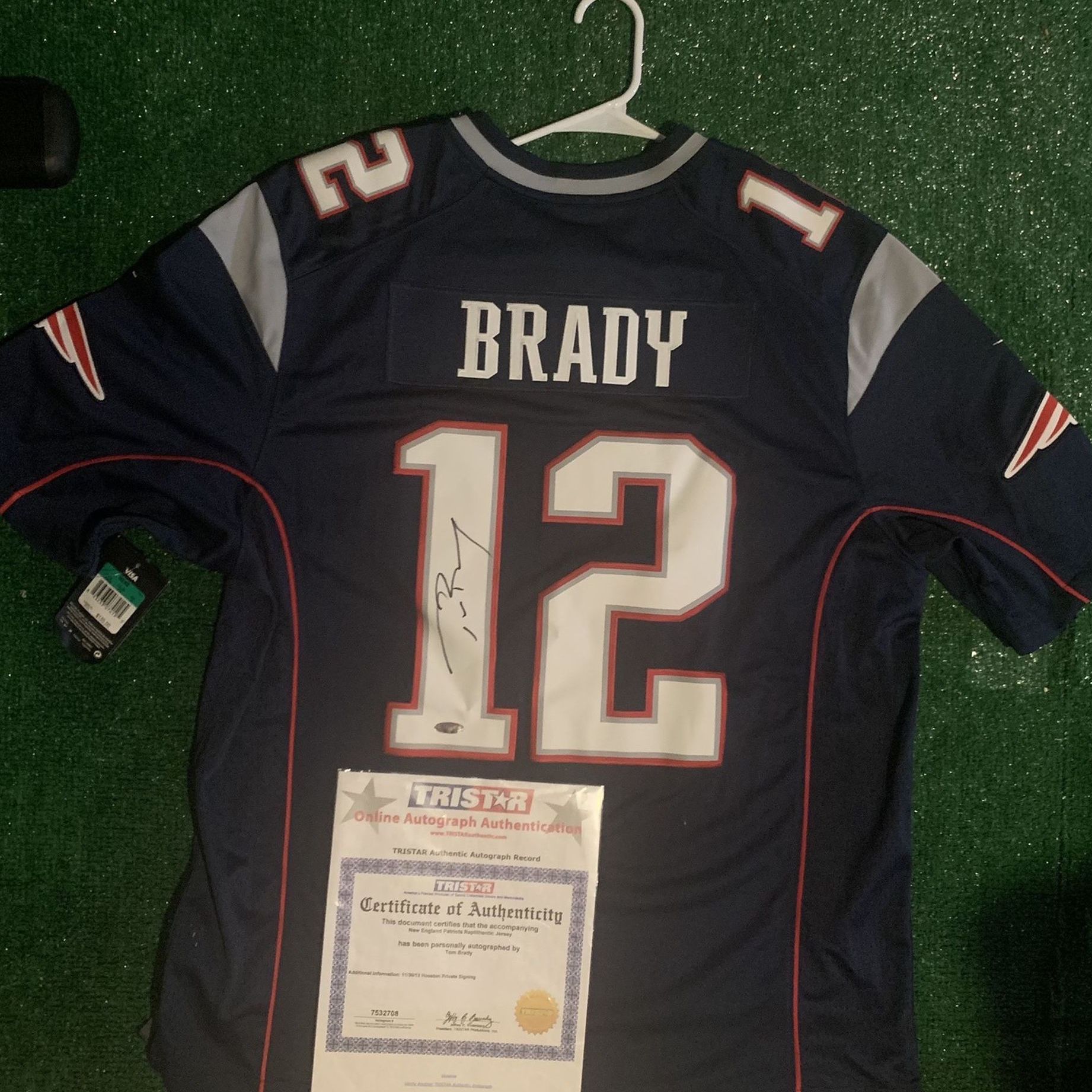 Signed Tom Brady Jersey! BLUE!( With Certificate)