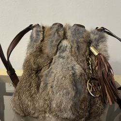 👜 Michael Kors Real Rabbit Fur Crossbody Bag