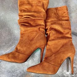 Tan Heeled Boots