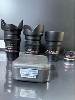 Rokinon micro 4/3 lenses and ef-mft adapter $375