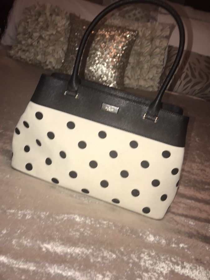 kate spade, Bags, Kate Spade Polka Dot Black And White Speedy Purse In  Pristine Shape