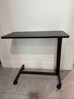 Dark wood Mobile Laptop/overbed Desk