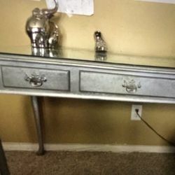Chrome Secretary Desk