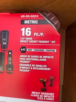Milwaukee packout deep impact socket set