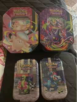 Pokemon Tin / Mega Gengar Ex / Mega Clefable Ex / Luminose City Tin