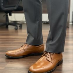 VAN HEUSEN Men’s Larry Dress Shoes Light Cognac Brown Size 11