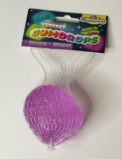 Orb Curiosities Sqweezy Gumdrop Glow in the Dark Stress Ball