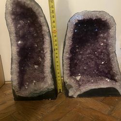 Pair Of Amethyst Cathedral Crystals