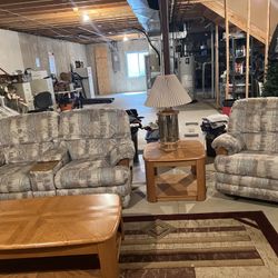 5 Pcs Family Room Set W/area Rug