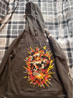 Ed Hardy Skull Graphic Pullover Hoodie