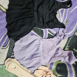 Girls Ballet Leotard Flats And Tights
