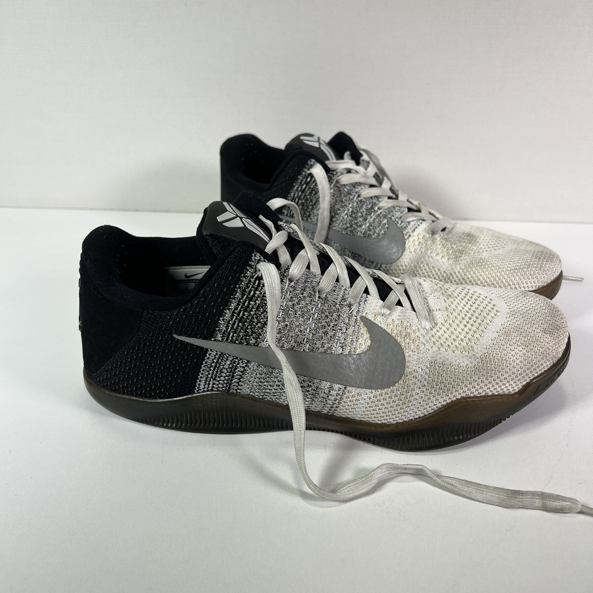 Nike Kobe XI 11 Elite Low Rise Basketball Shoes Black/Gray/Silver