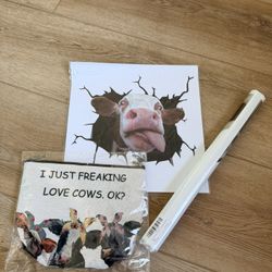 Cow Window  Decals & Bag (new)