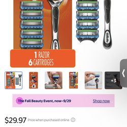 Gillette fusion 5 With 6 Refills 