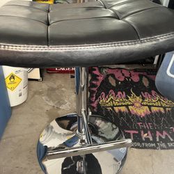 Black Leather Bar Stool